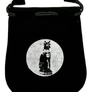 Cat Velveteen Black Bag  5″