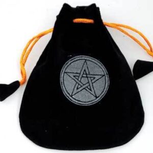 Pentagram Velveteen Black Bag  5″