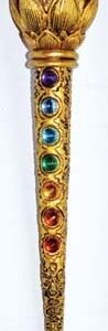8 1/2″ Ball & Chakra Stones wand