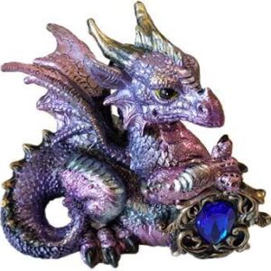 Pink/Purple Dragon w/ Stone 4″
