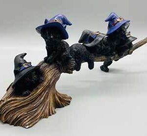 10 1/2″ Magical Cats on Broom
