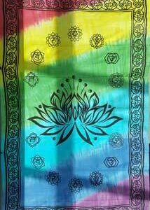 72″ x 108″ Lotus Chakra tapestry