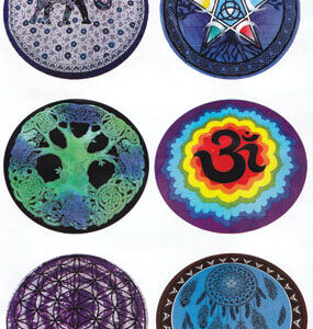 60″ dia Assorted Design tapestry (mixed colors)